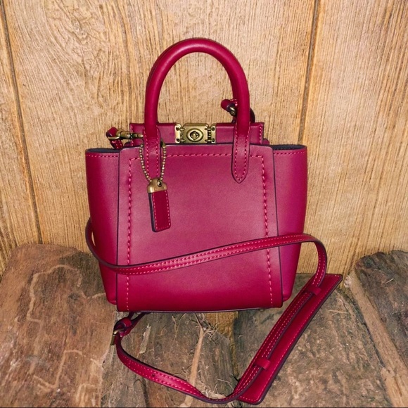 Coach Deep Red Troupe Tote 16 - Picture 4 of 15